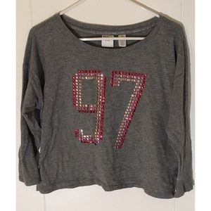 Aeropostale Gray 3/4 Crop Long Sleeve